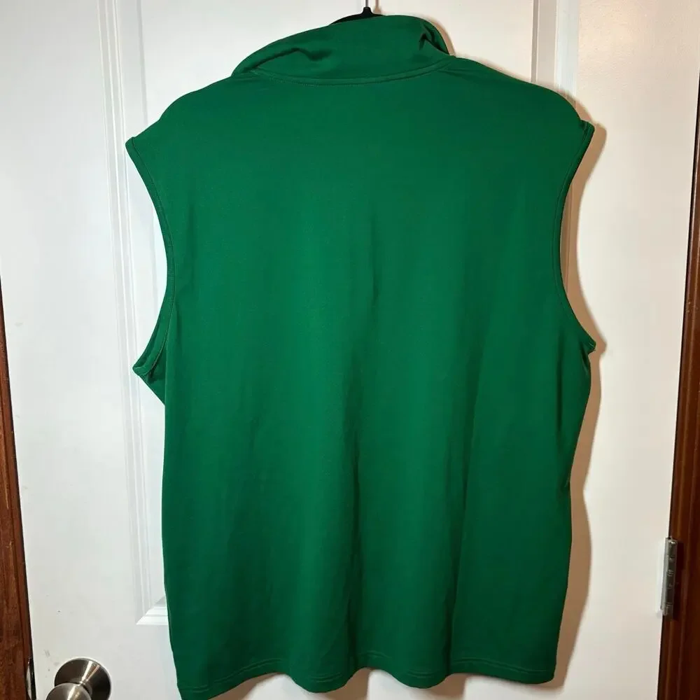 Polo Golf Ralph Lauren Masters Green Sleeveless Quarter Zip Golf Top Womens L